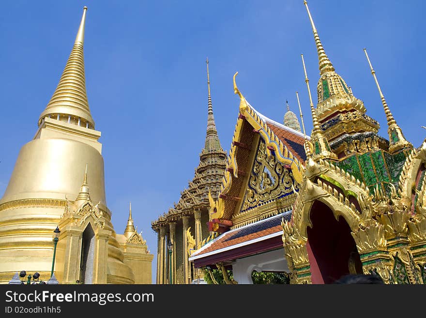 Golden Pagoda and Church