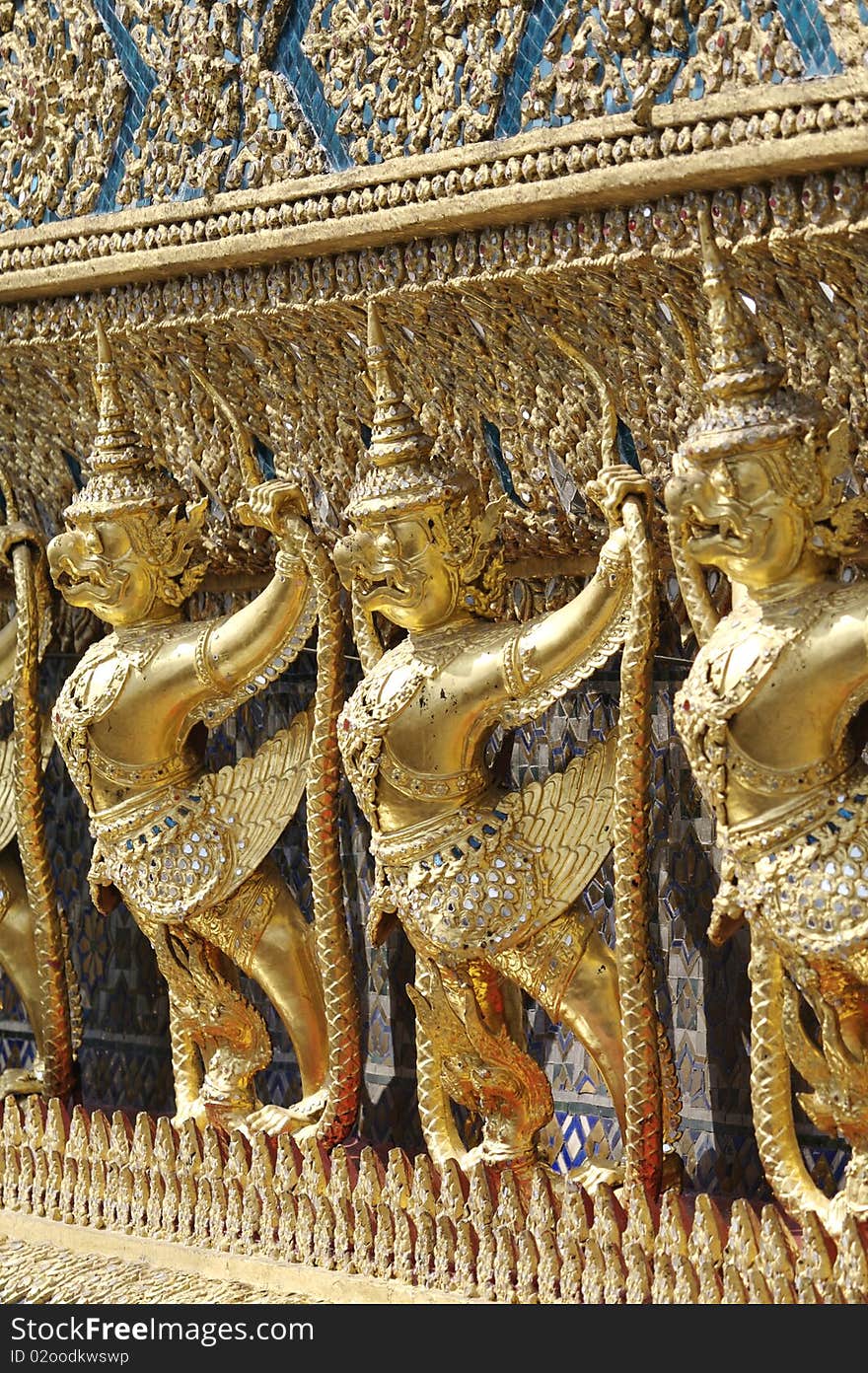 The golden garuda at Grand Palace, Bangkok, Thailand