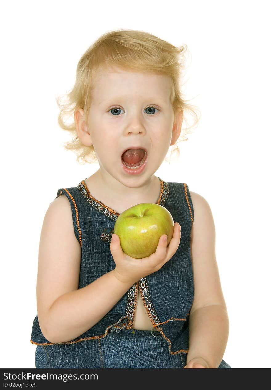 Small Girl With Apple