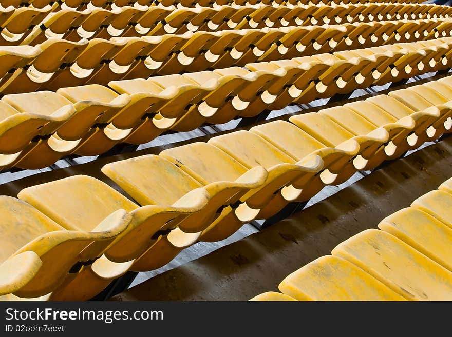 Yellow Seat Pattern in Football Stadium. Yellow Seat Pattern in Football Stadium