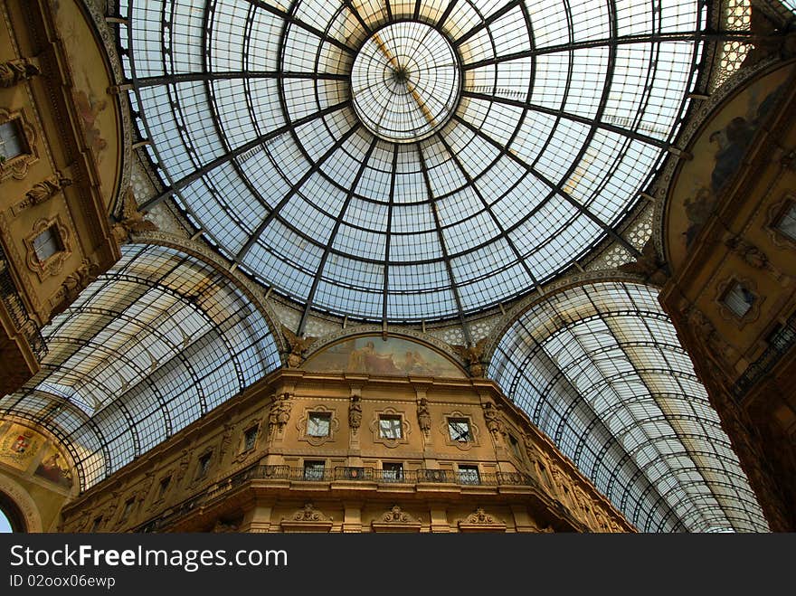 Gallery Vittorio Emanuele in Milan. Gallery Vittorio Emanuele in Milan