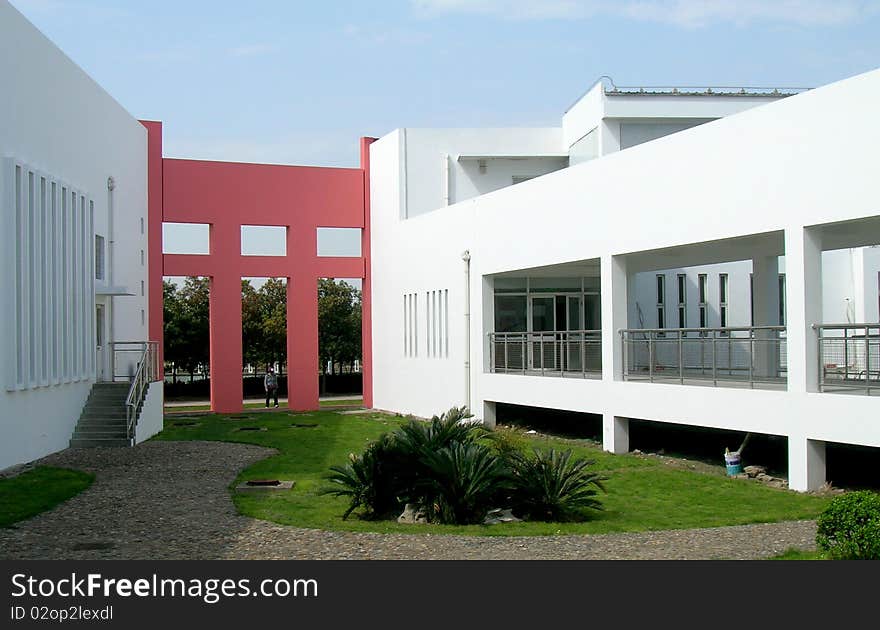 A library of external building. A library of external building