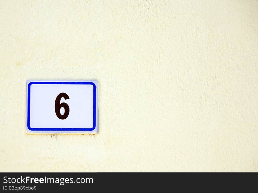 Number six can be used as a background. Number six can be used as a background