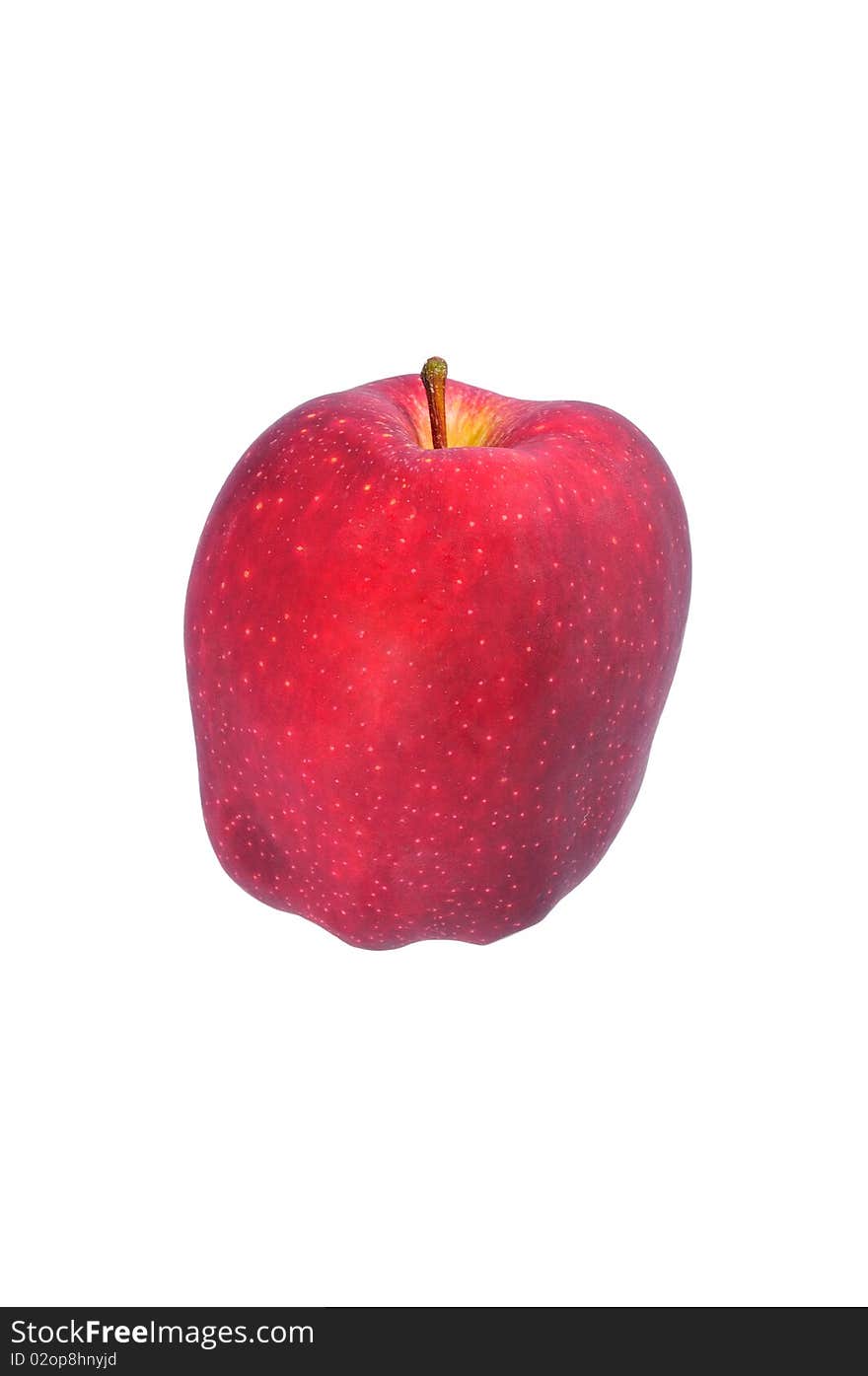 Isolated big red tasty apple on white. Isolated big red tasty apple on white