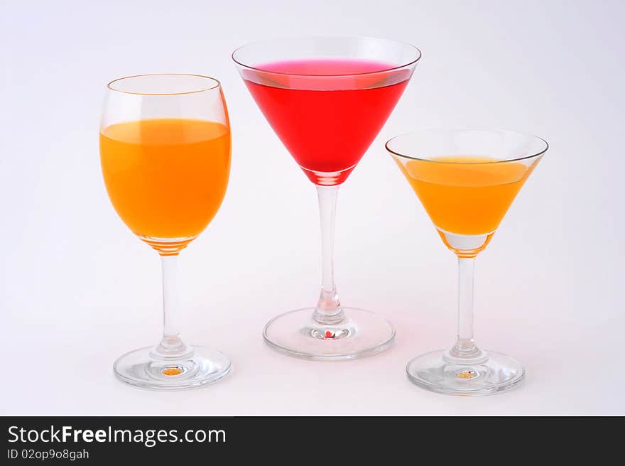 Three Glasses Isolated