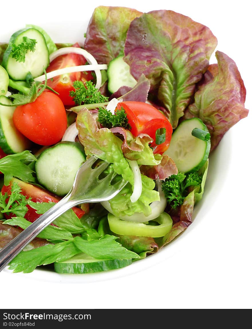 Vegetable salad in a bowl