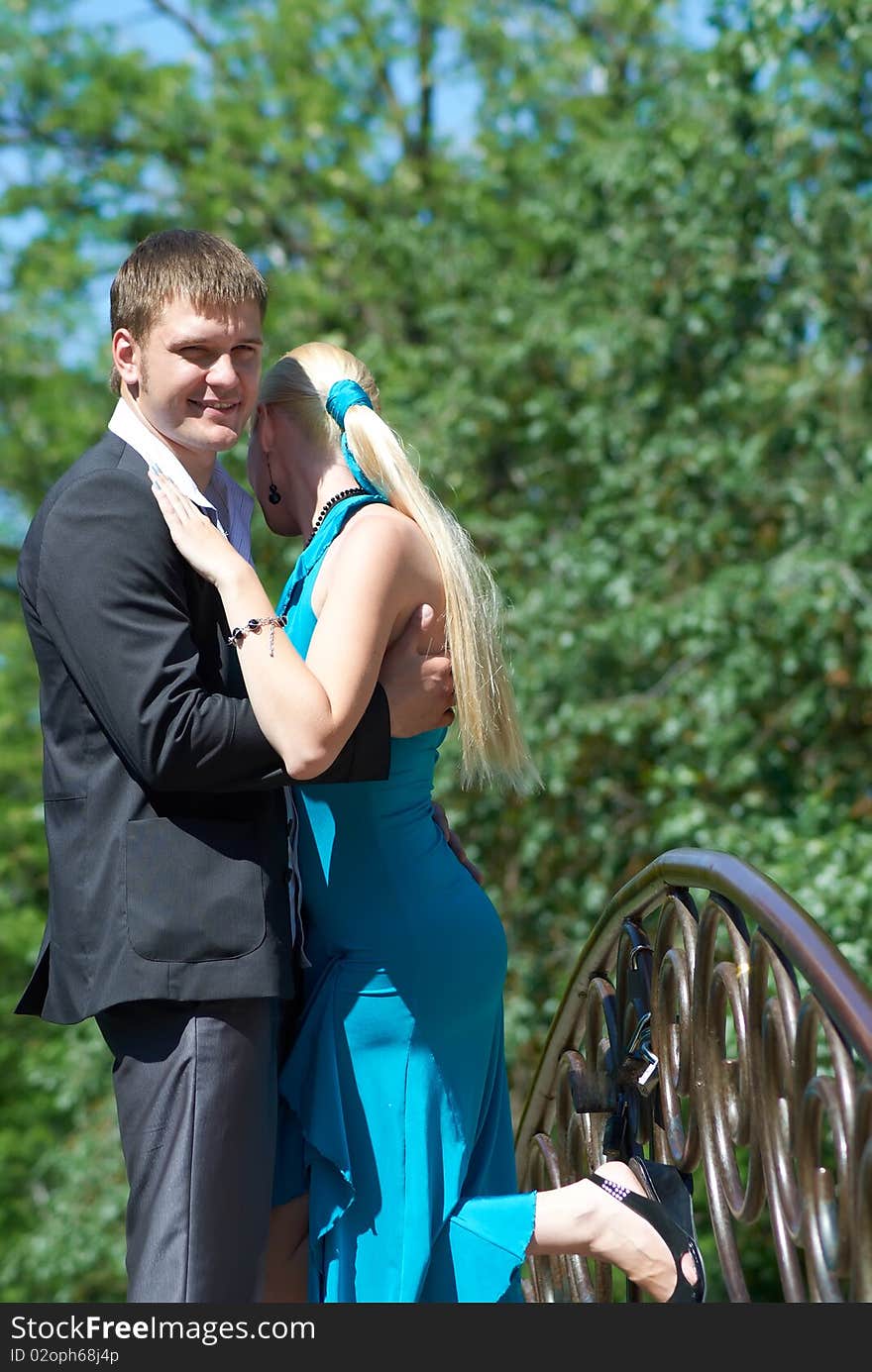 Portrait of a happy young couple