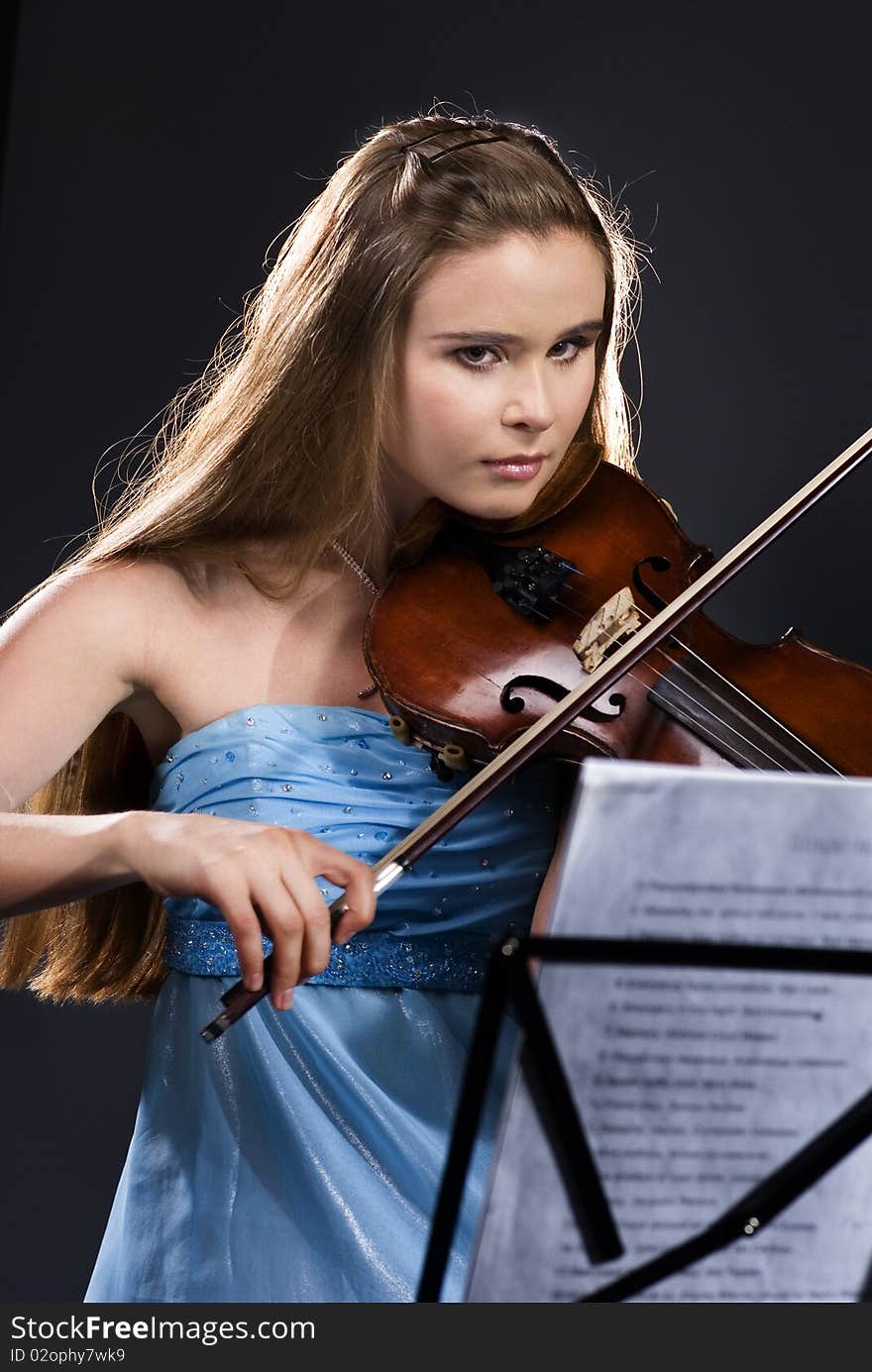 Woman playing violin