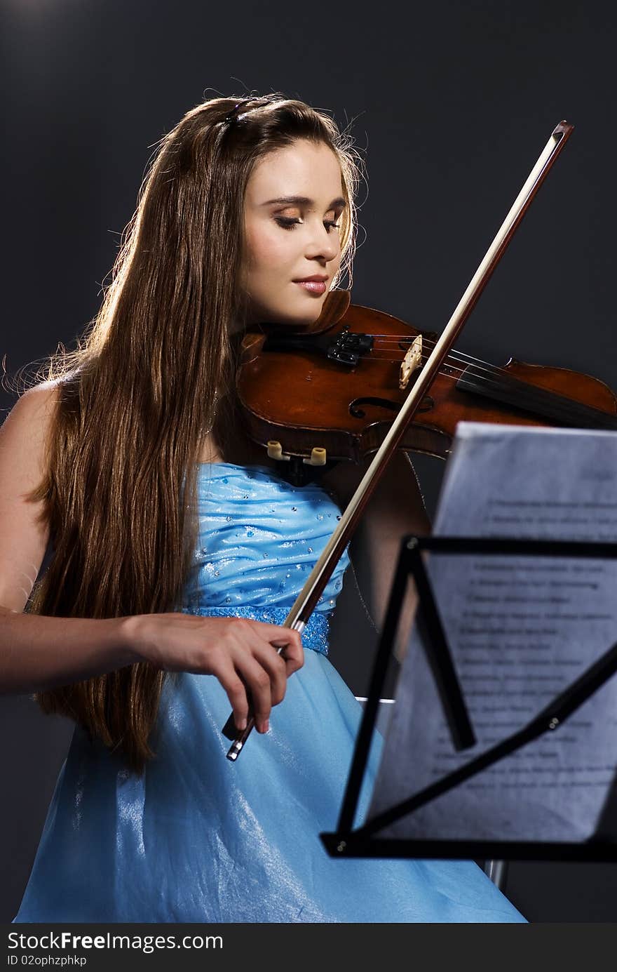 Woman playing violin