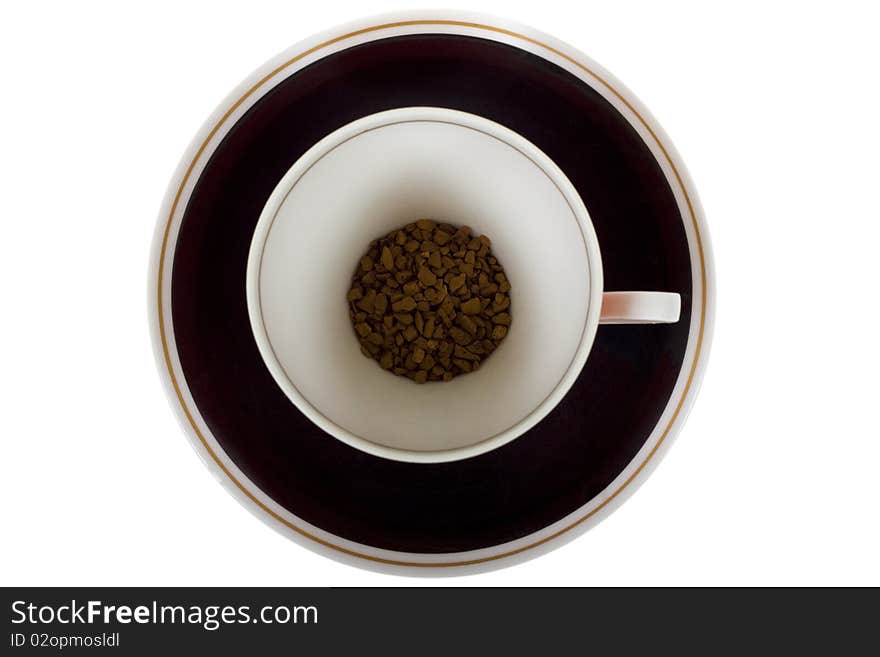 A Cup Of Instant Coffee Isolated