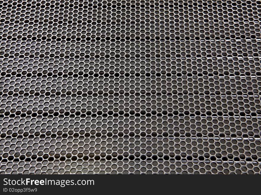 Structure of the metal panel with apertures. Structure of the metal panel with apertures