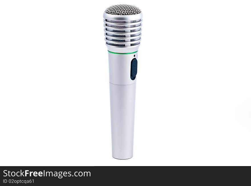 Without a wire microphone isolated for karaoke singing