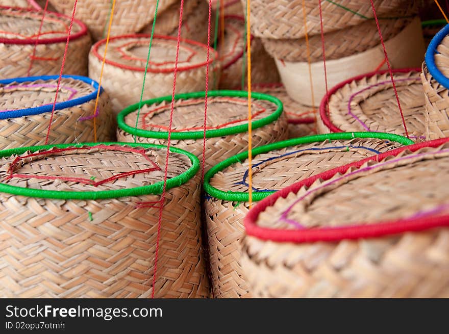 Weave pot rice made from rattan