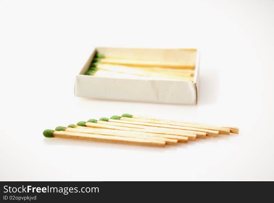 Matches isolated on white background