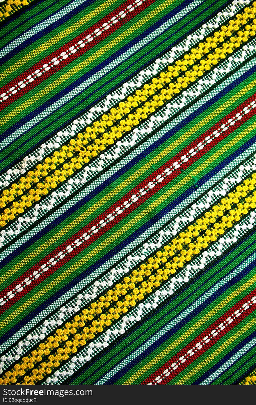 Thailand's pattern woven textiles from the traditional weaving.