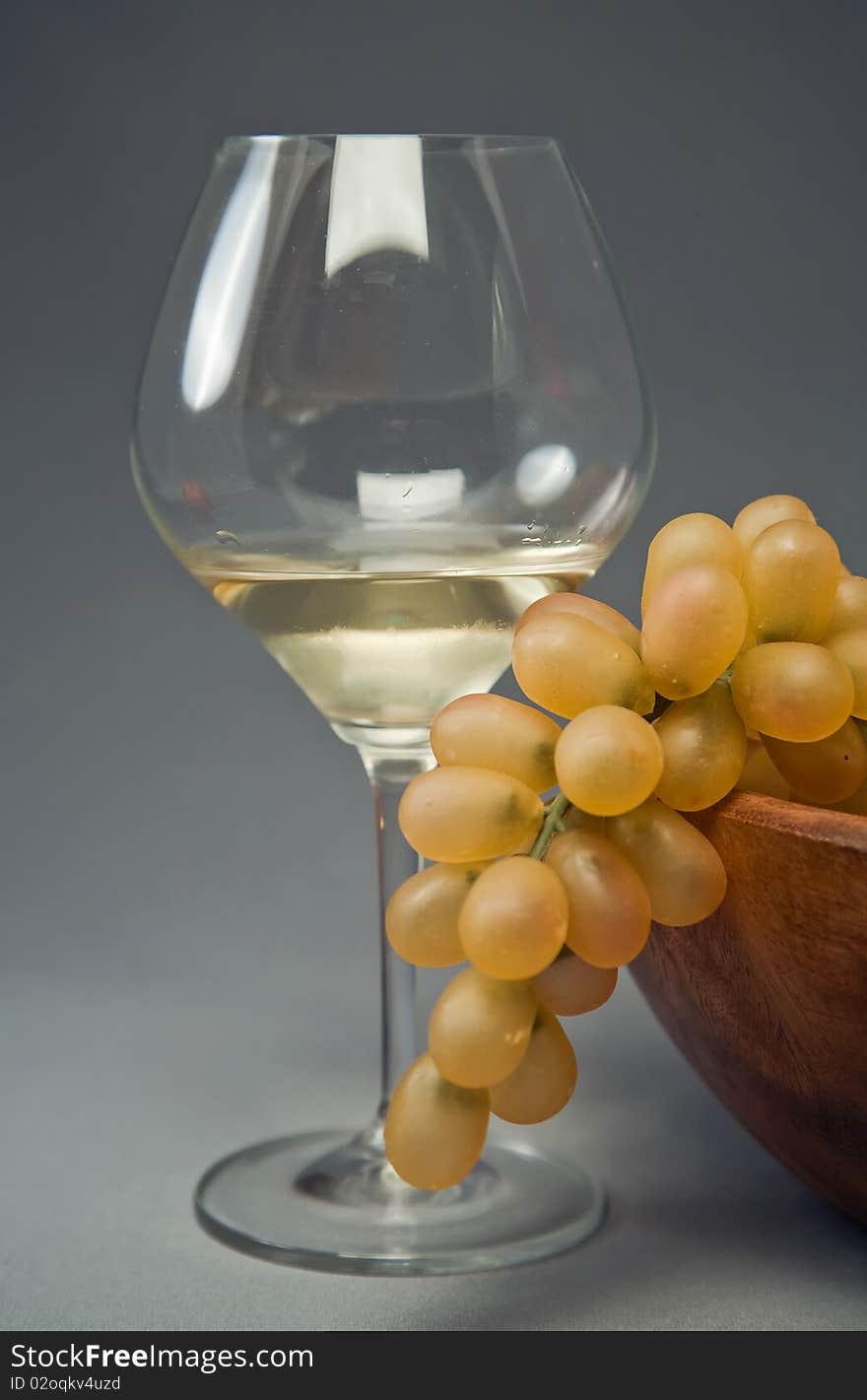 Picture of a still-life with fruit and wine glass