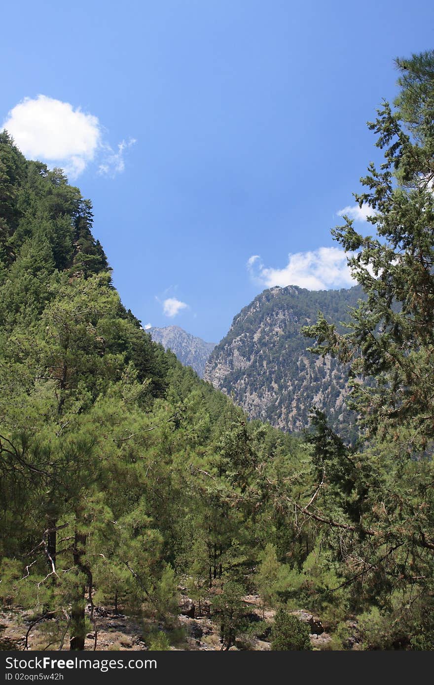 High mountains landscape in summer