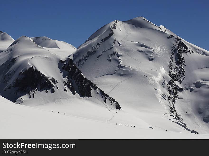 Journey up to Breithorn. Even in summer is snow there. Journey up to Breithorn. Even in summer is snow there.