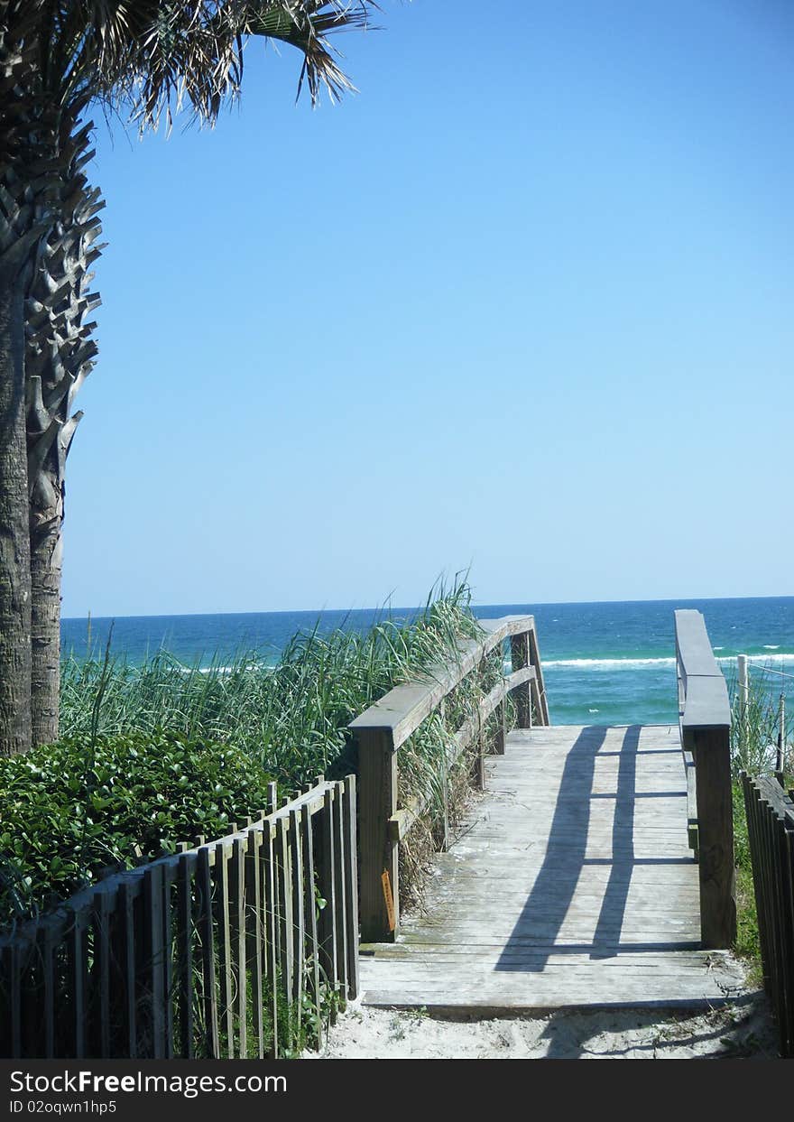 Beach walk way