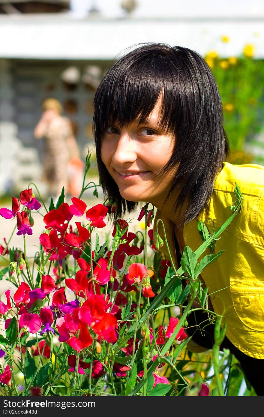 Girl With Flowers