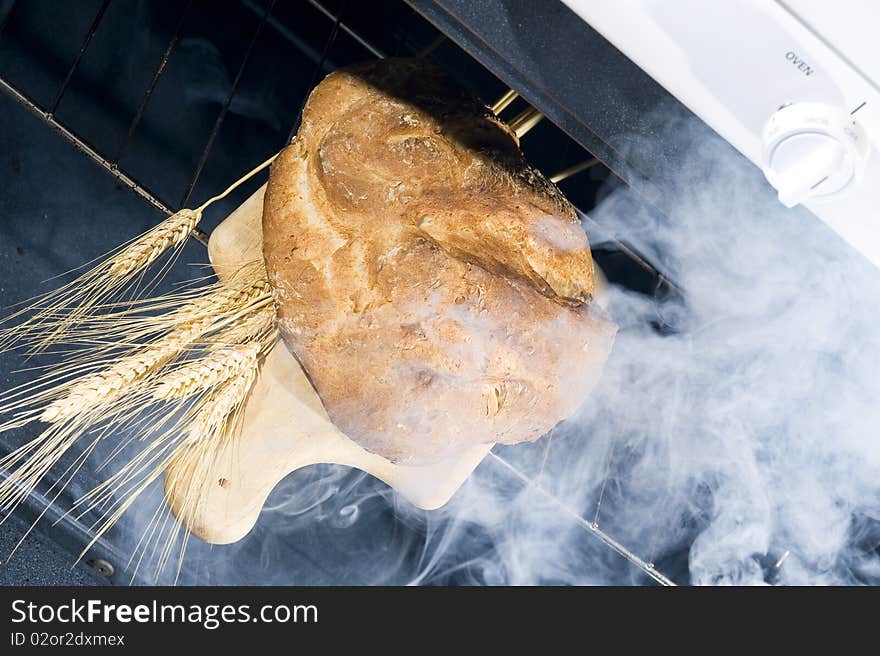 Fresh brean on the oven. Organic food. Fresh brean on the oven. Organic food