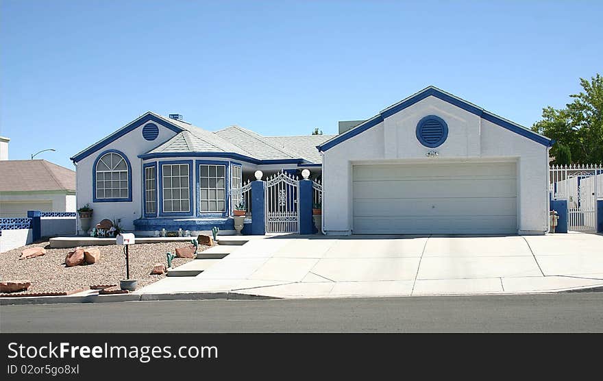 The painting on this house is different for a desert home. The painting on this house is different for a desert home.