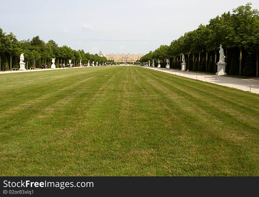 Main garden in versalles palace in france. Main garden in versalles palace in france