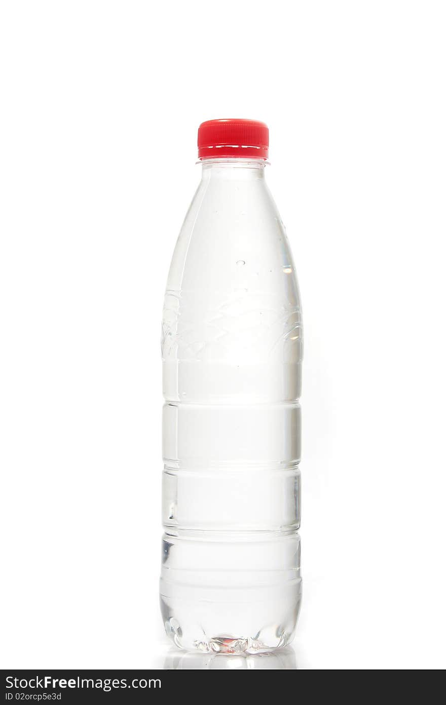 Clear bottled water for label design