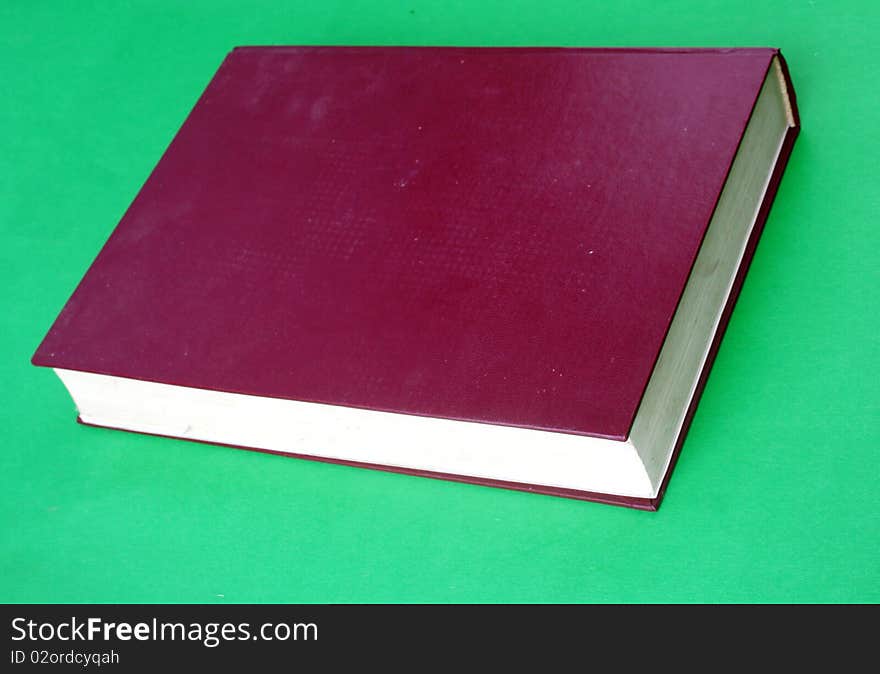 Red book, isolated on Green