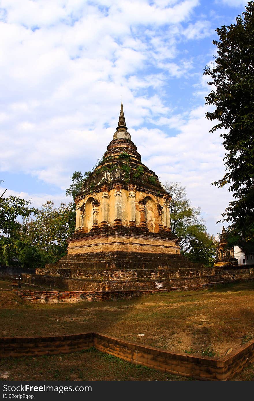 The big pagoda of thai temple. The big pagoda of thai temple