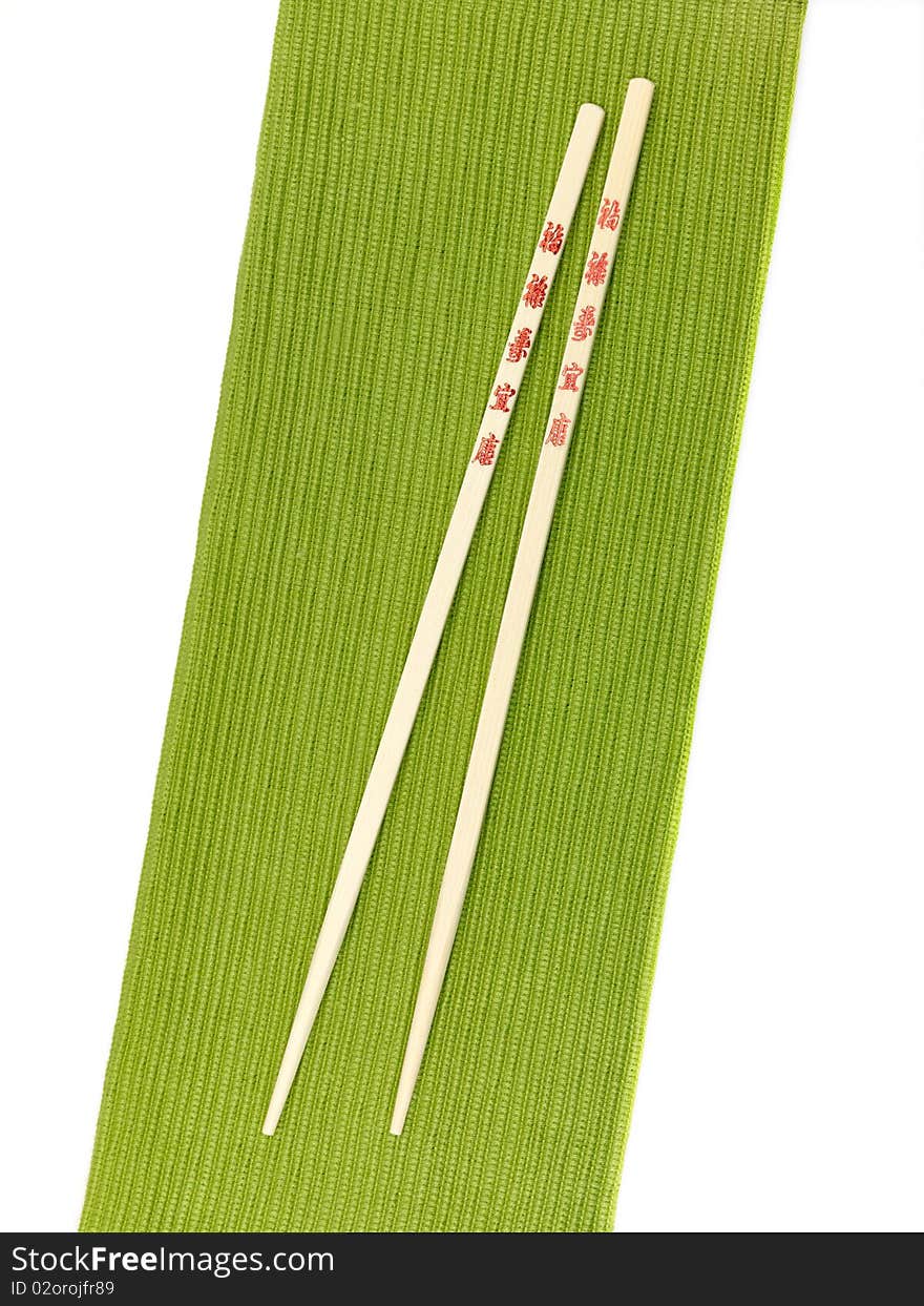 Chop sticks isolated against a white background. Chop sticks isolated against a white background