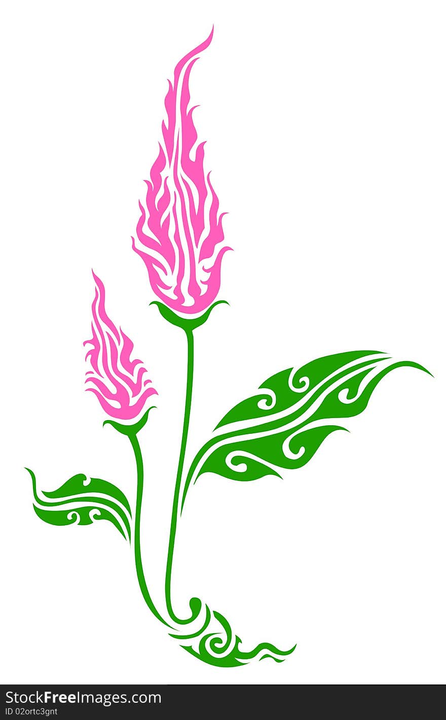 Asian style flower . create by illustrator