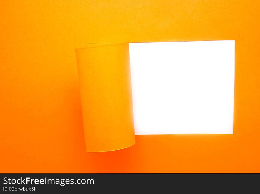 Orange Lacerated Paper