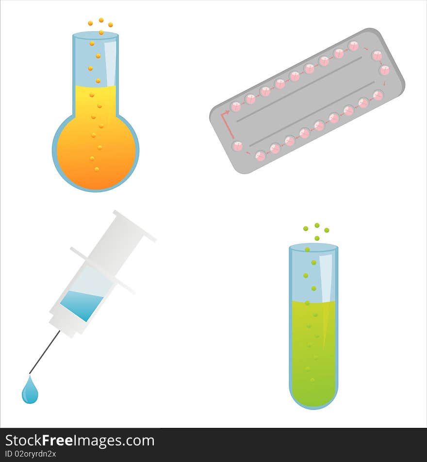 Set of 4 medical icons