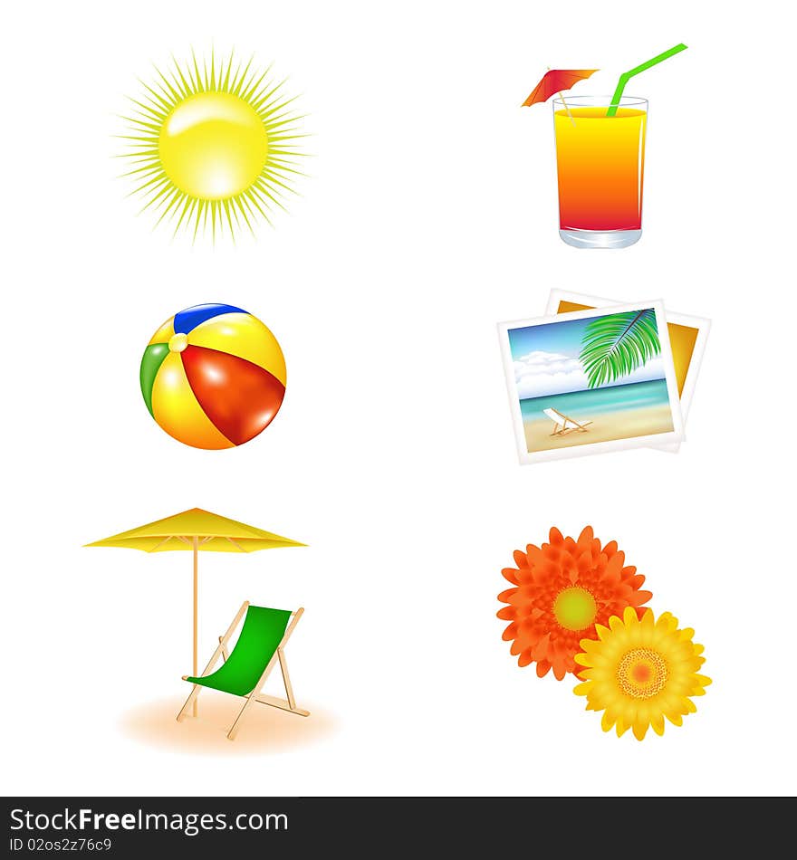 Beach Set. Vector