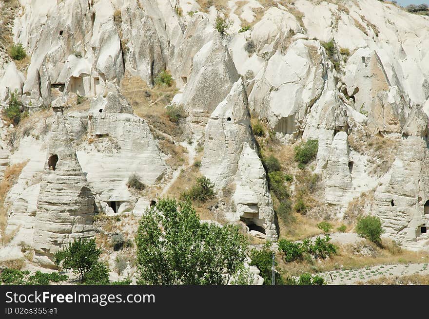 Cave-town in Cappadocia, Turkey