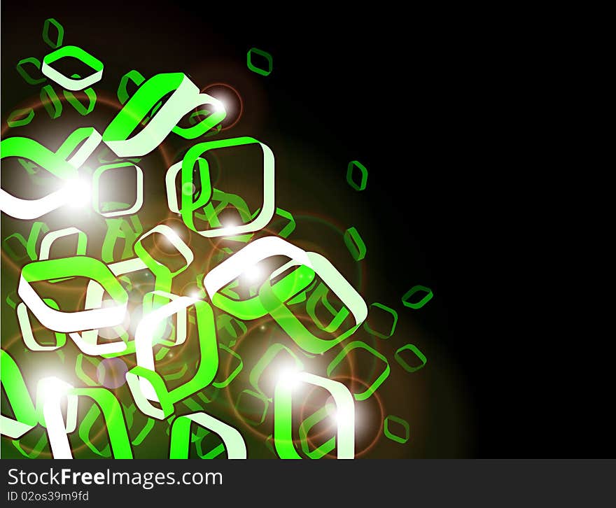 3d Bright  Illustration