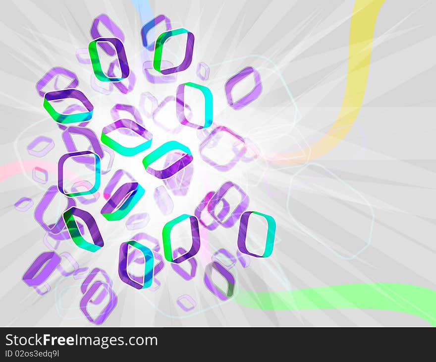 Abstract 3d background for your message. Abstract 3d background for your message