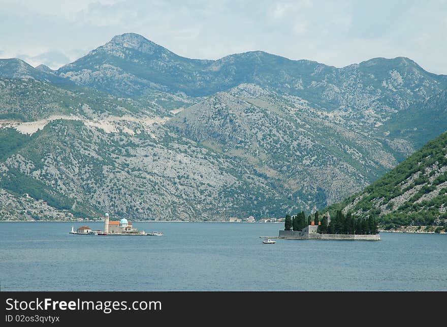 Beautiful view of Kotor bay (Montenegro, Adriatic sea)