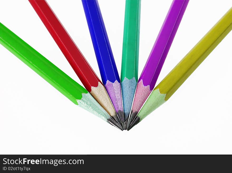 The colourfull pencil for school student. The colourfull pencil for school student