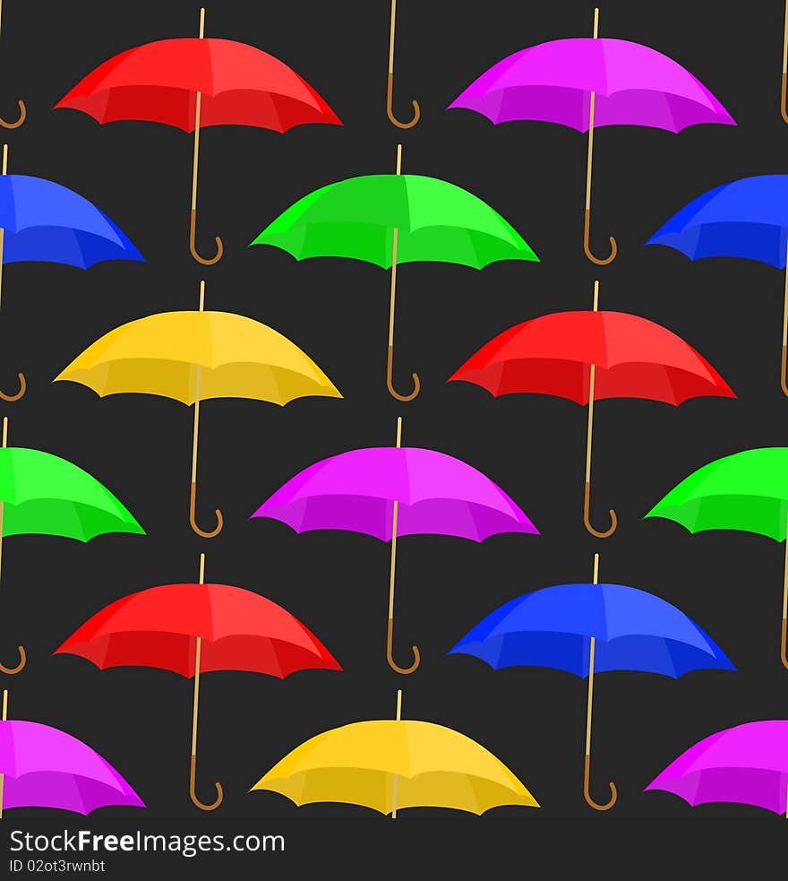 Seamless a background with umbrellas