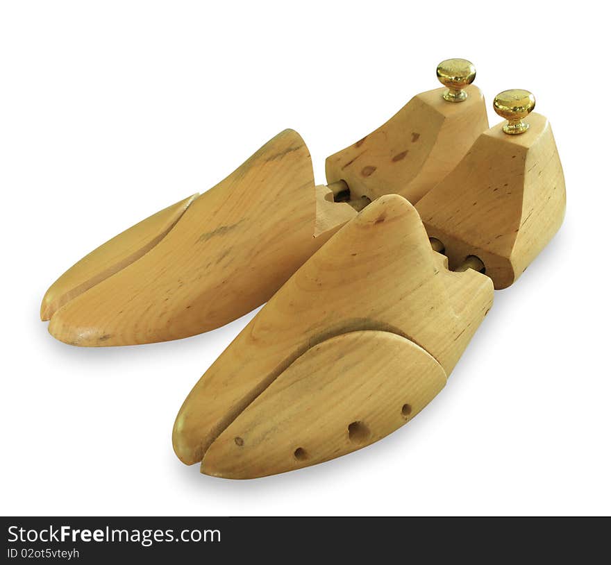 Unusual wooden shoe shape holder