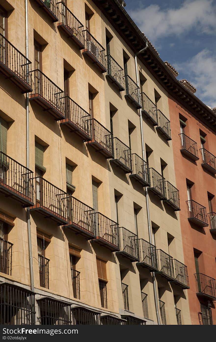 Tradtional Housing near Plaza Mayor Square in Madrid, Spain. Tradtional Housing near Plaza Mayor Square in Madrid, Spain