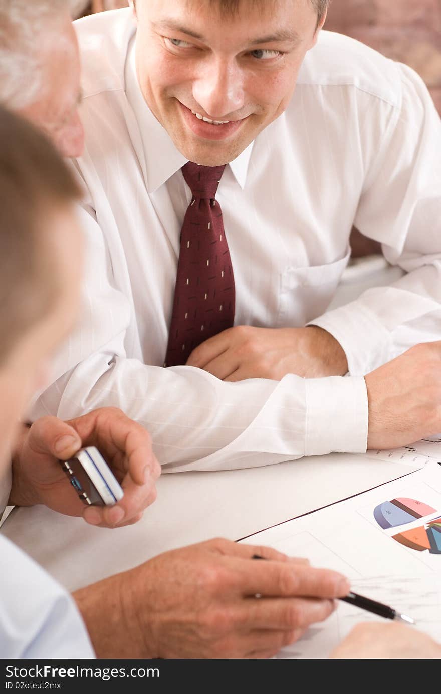 Three Businessmen Working