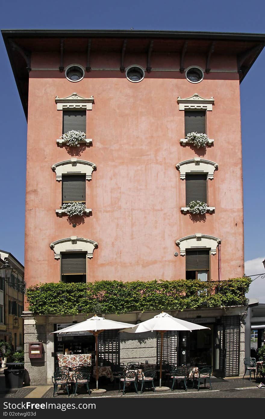 Old part of town of Peschiera del Garda, Italy