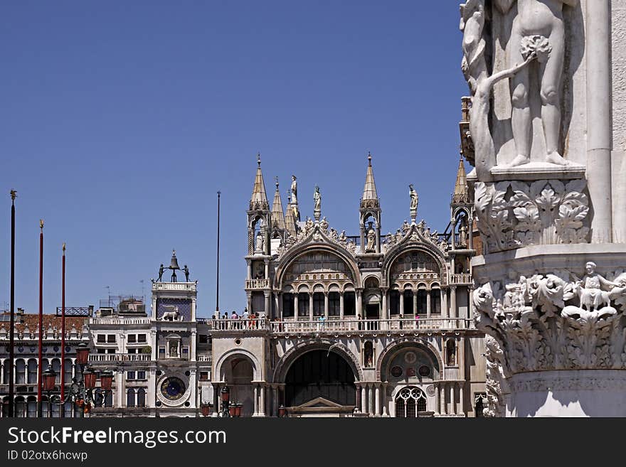 Basilica San Marco, front of Marks's Church, Venice, Italy, Europe. Basilica San Marco, front of Marks's Church, Venice, Italy, Europe