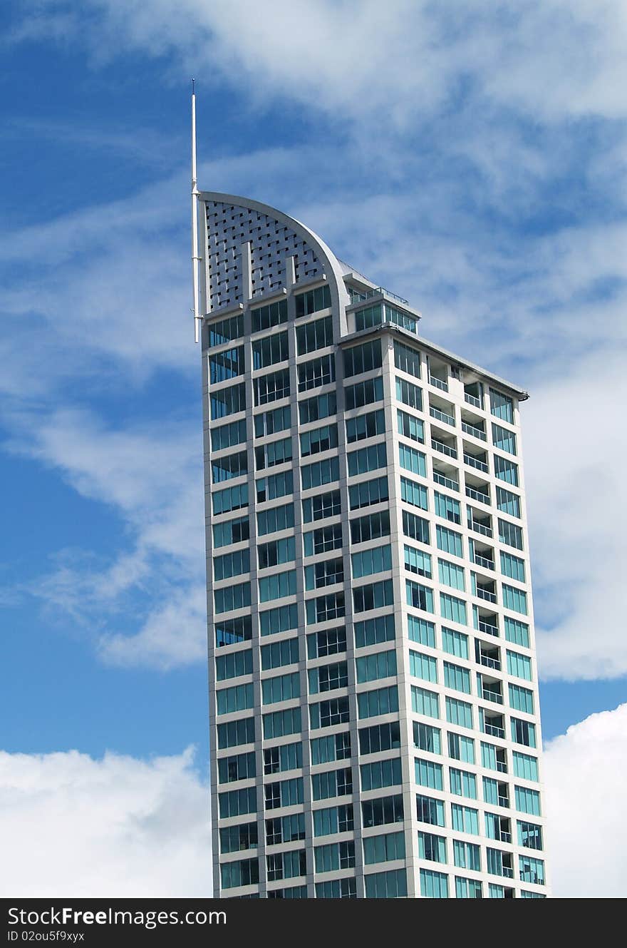 Office building facing, Takapuna, North Shore, Auckland, New Zealand