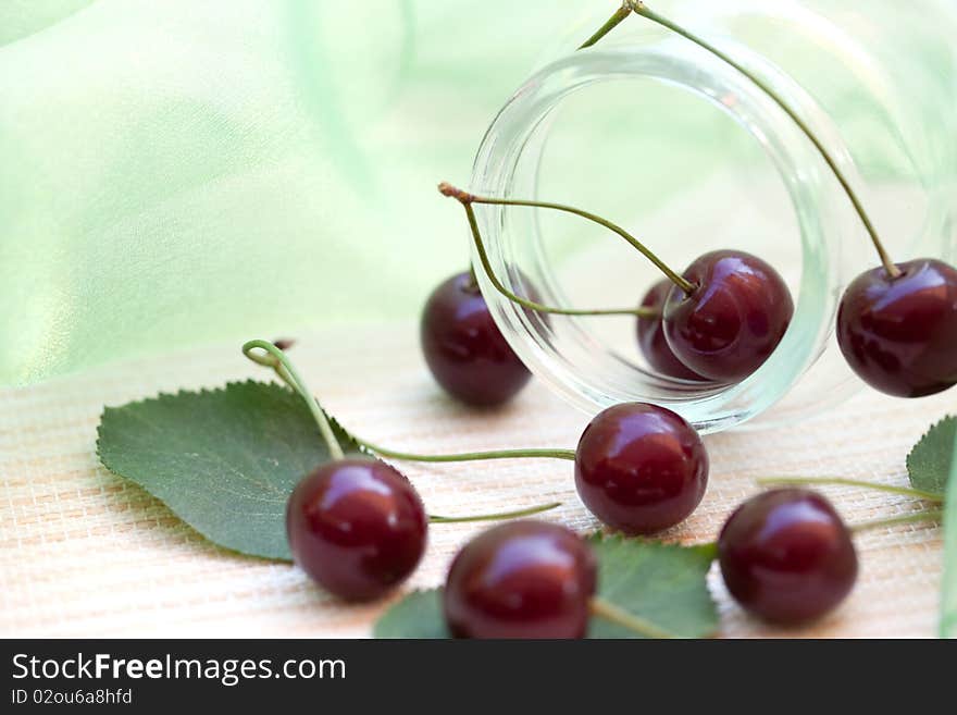 Cherries in a glass