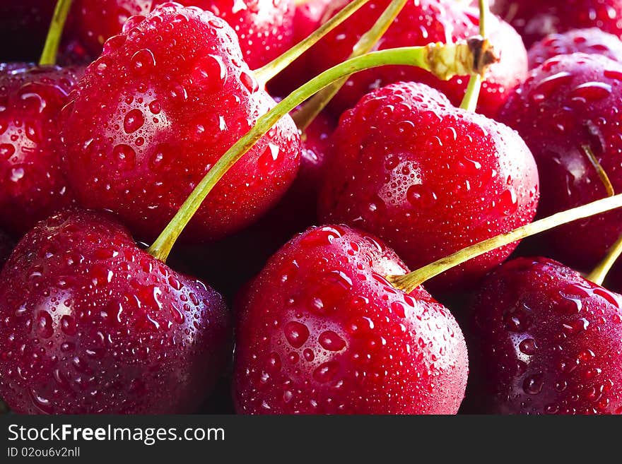 Close up shot of some fresh cherries. Close up shot of some fresh cherries.