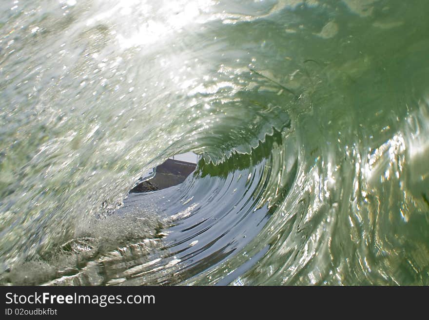 Inside A Ocean Cylinder